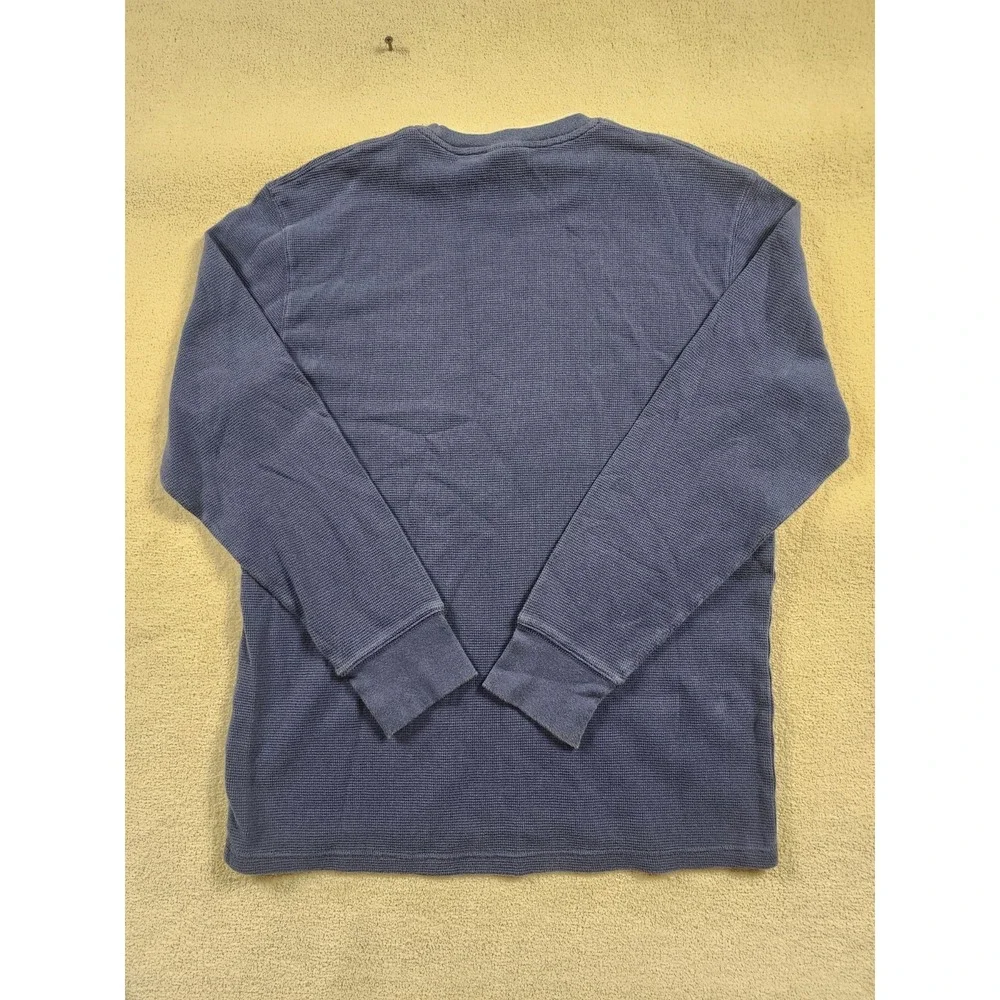 Polo Ralph Lauren Shirt Mens L Large Blue Sleepwear Thermal Long Sleeve